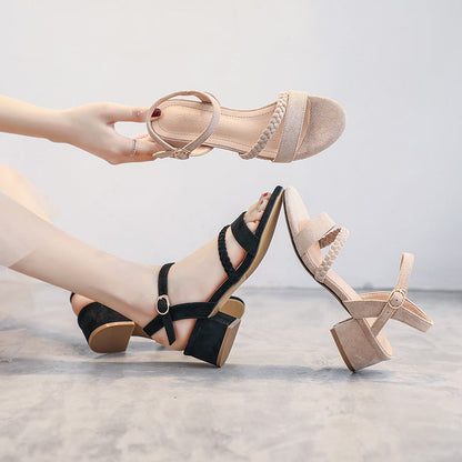 Sandales à Talons Aiguilles – Élégance Minimaliste Version Coréenne