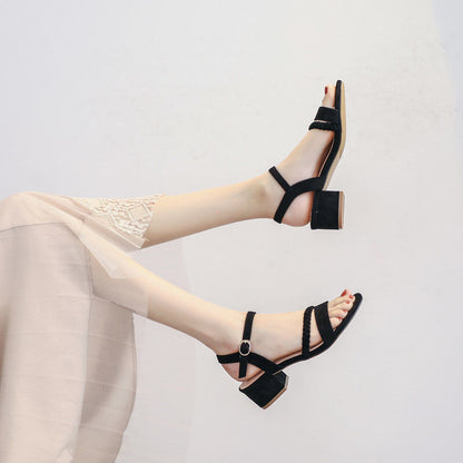 Sandales à Talons Aiguilles – Élégance Minimaliste Version Coréenne